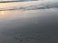 Last sunrise of year 2017 on the beach